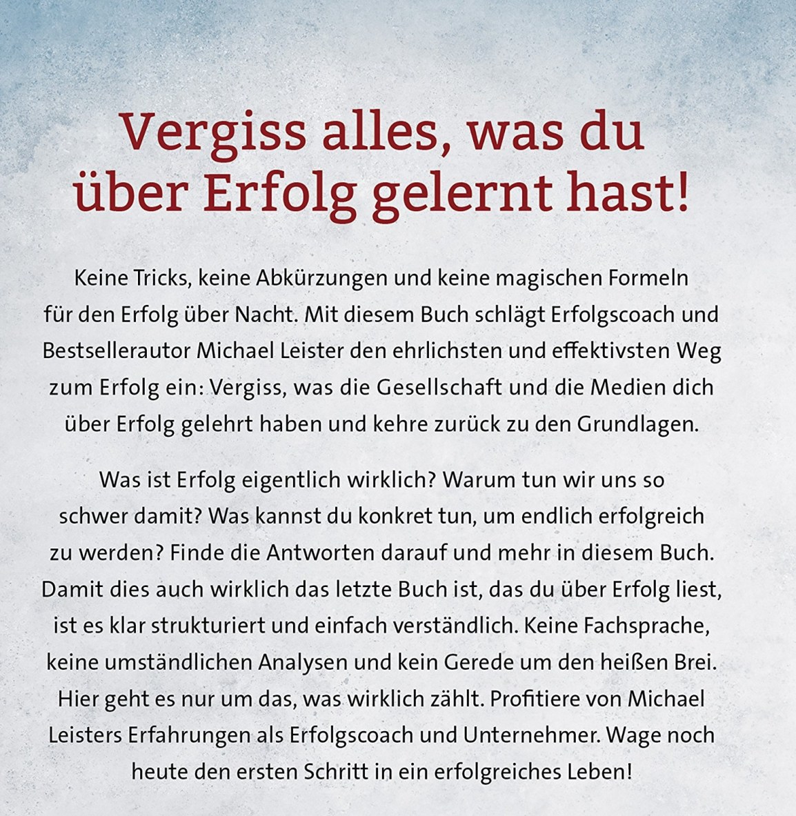 Buch Die Erfolgsgarantie rückseite