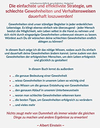 Buch Gewohnheiten ändern rück