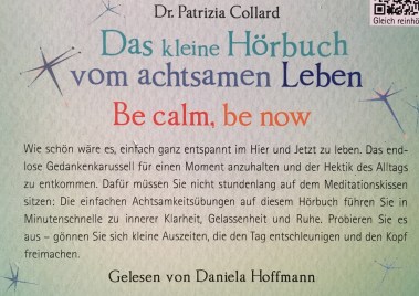CD Hörbuch vom achtsamen Leben Rückseite